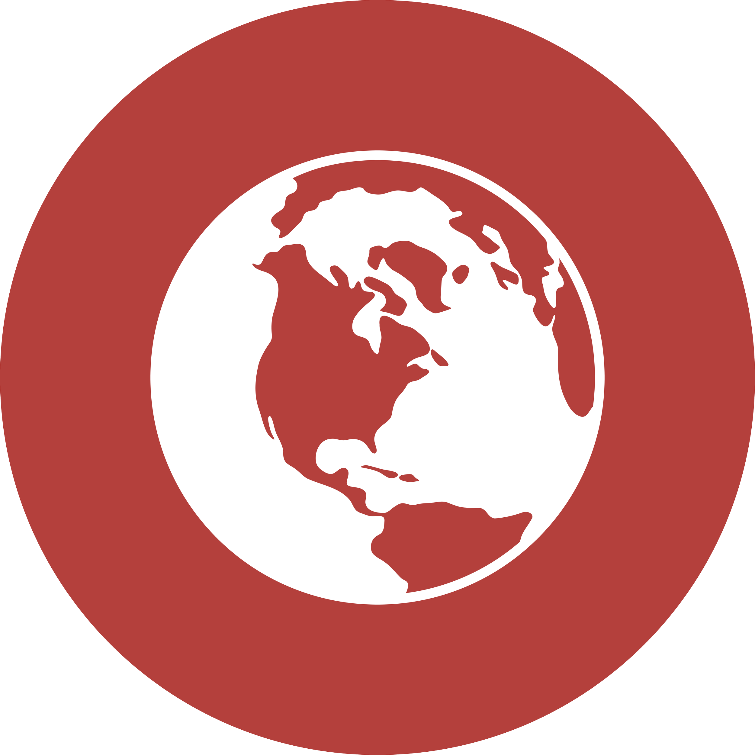A graphic illustration of the Earth with a red background, showing the continents of North and South America.